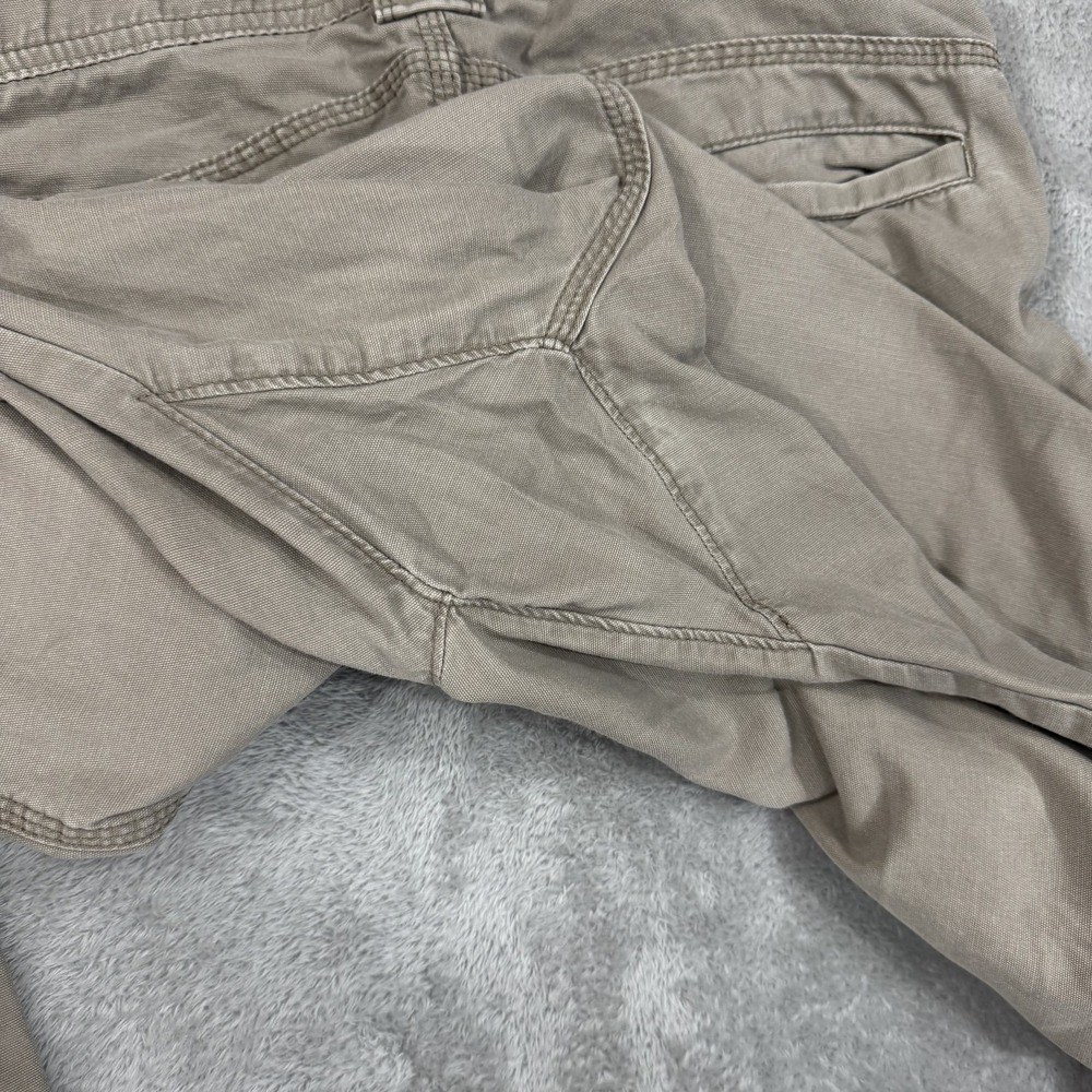 Wrangler Pants Mens 30x32 ATG All Terrain Gear Beige Canvas Utility Gusset Trail - Picture 12 of 16